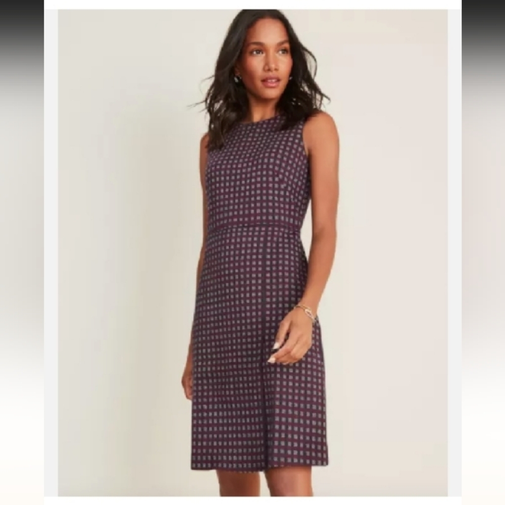 Elegant Purple Patterned Dress